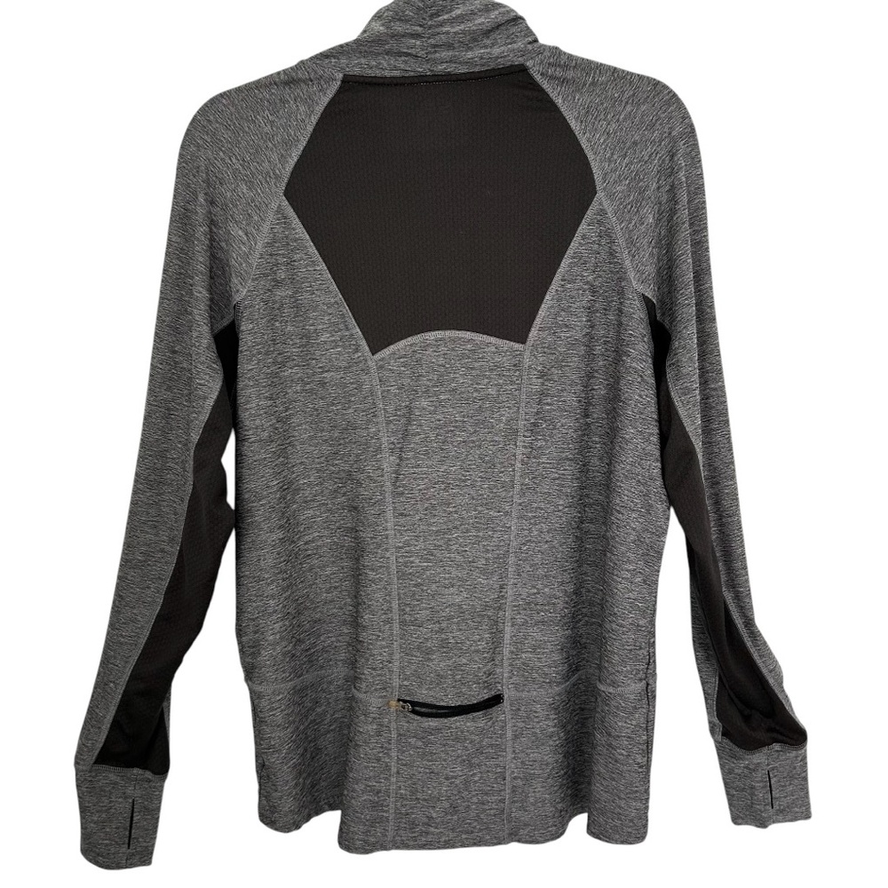 C9 CHAMPION Women’s Active Pullover Gray/Black Thumbholes 1/4 Zip Semi-Fitted XL - Picture 2 of 15